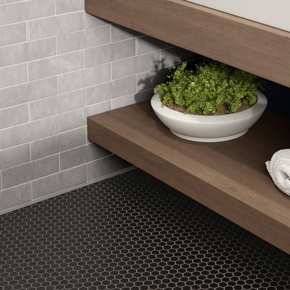 Cloé Ceramic Tile in Grey