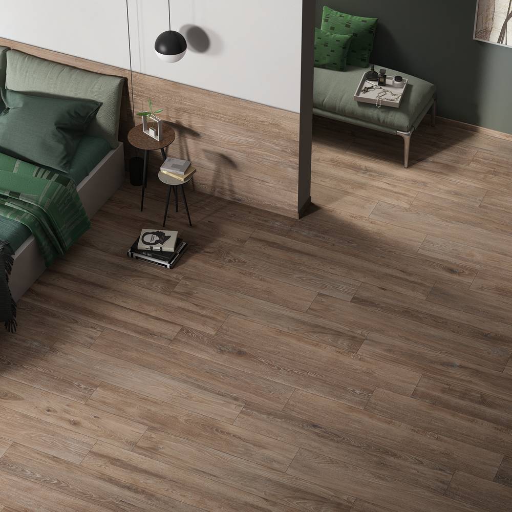 Othello 8" x 48" Honed Porcelain Tile in Brown