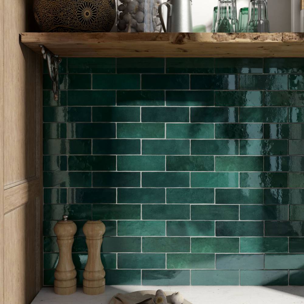 Cloé Ceramic Tile in Green