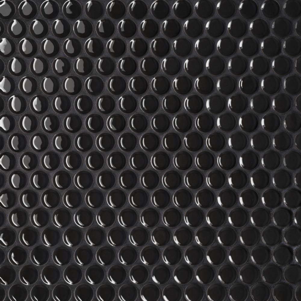 Le Cafe Penny Round Glossy Porcelain Mosaic Tile