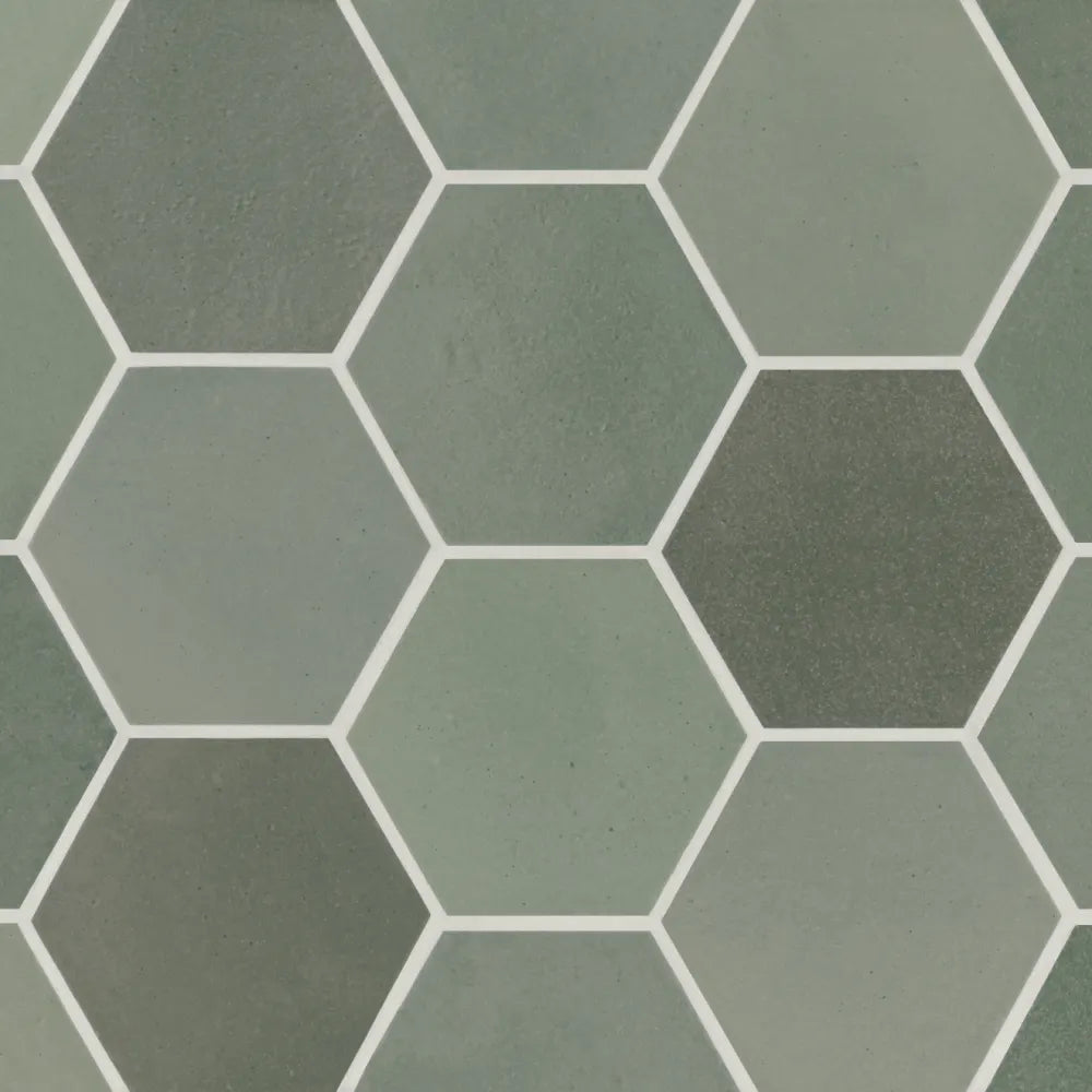Celine 4" Hexagon Matte Porcelain Floor & Wall Tile in Greige