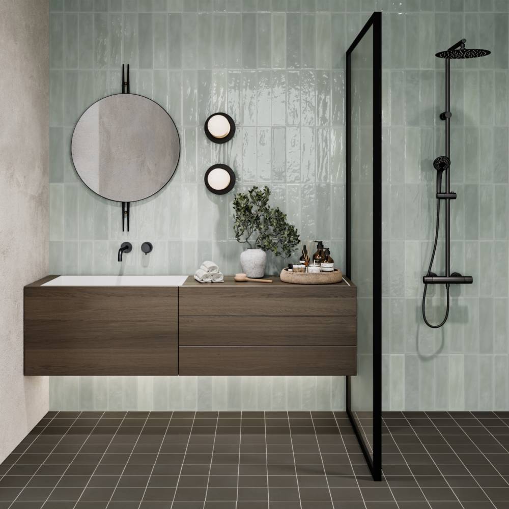 Marin 2.5" x 10" Ceramic Wall Tile in Aloe Green