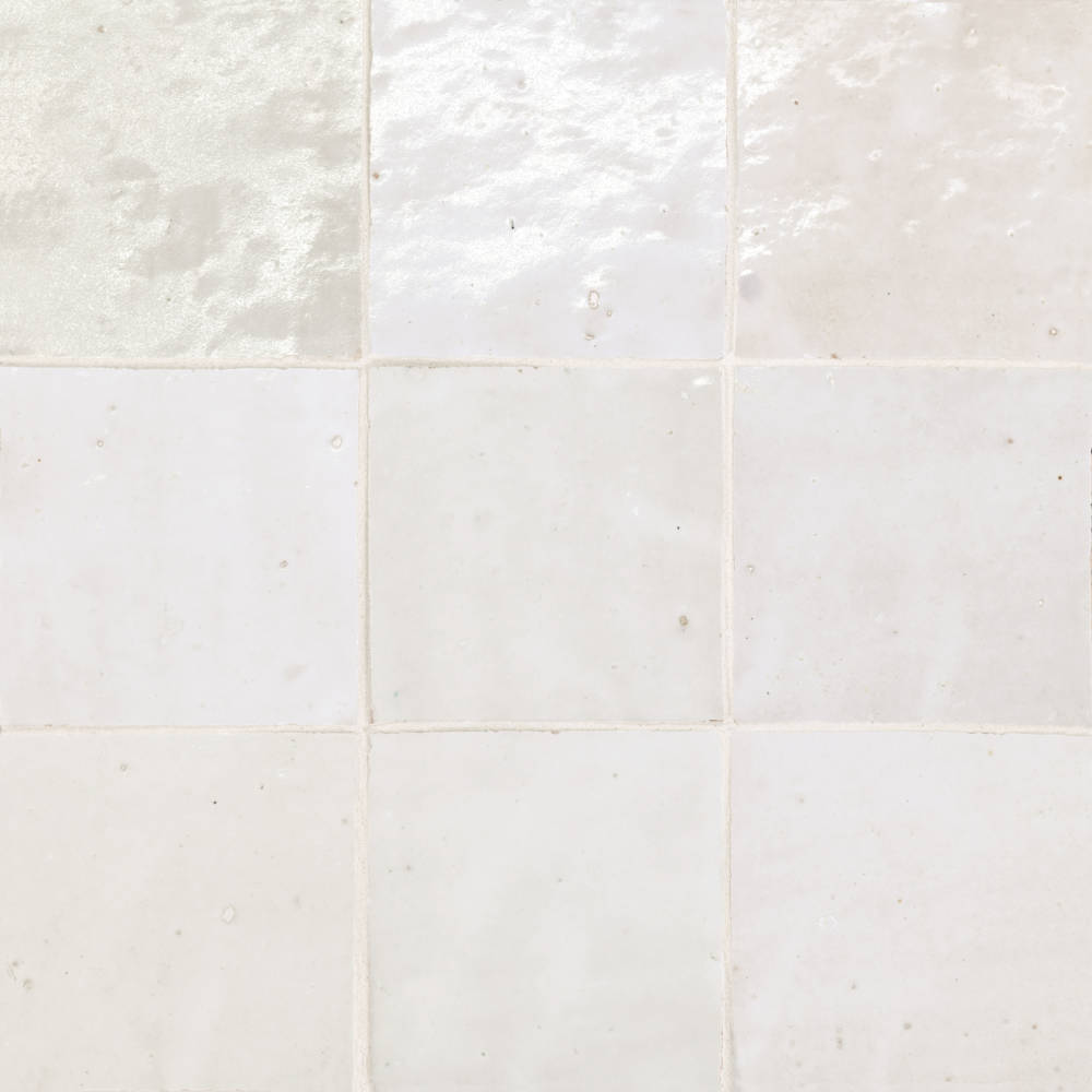 Zagora 4" x 4" Glossy Zellige Field Tile in Green