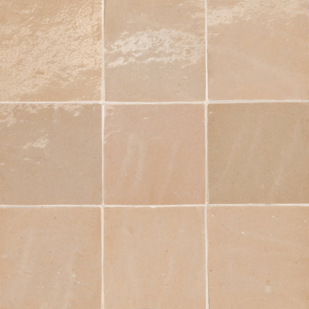 Zagora 4" x 4" Glossy Zellige Field Tile in Green