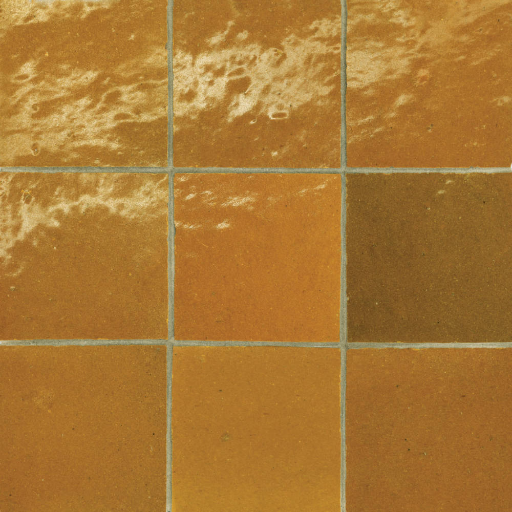 Zagora 4" x 4" Glossy Zellige Field Tile in Green