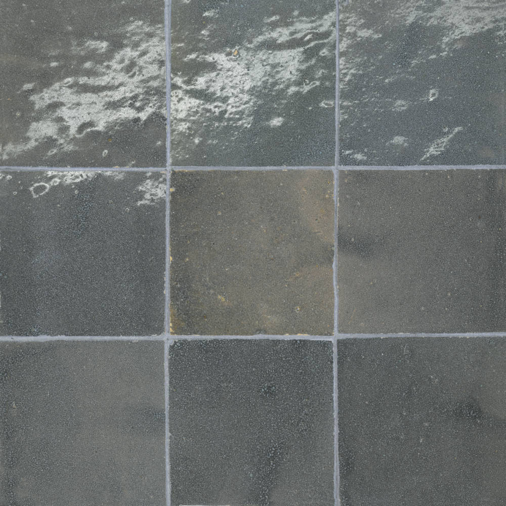 Zagora 4" x 4" Glossy Zellige Field Tile in Green