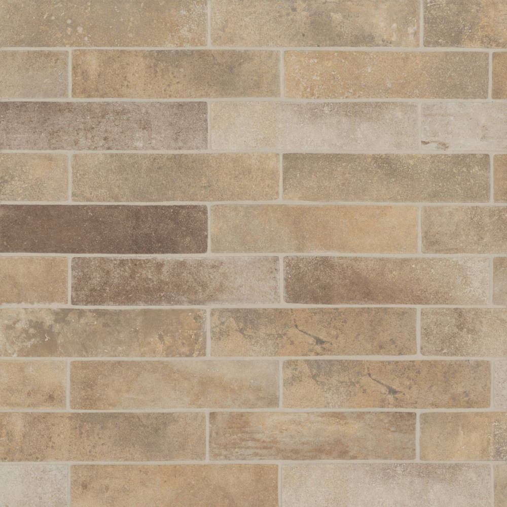 Matte Brick-Look Porcelain Field Tile in Yellowstone