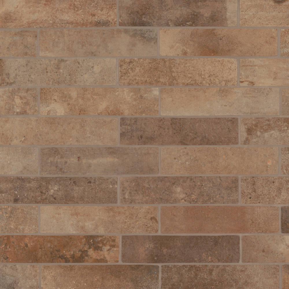 Matte Brick-Look Porcelain Field Tile in Yellowstone