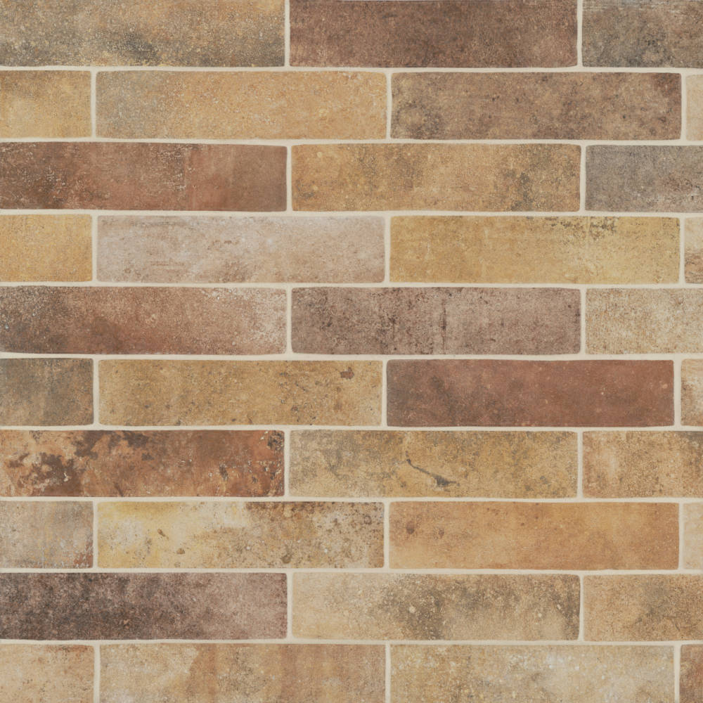 Matte Brick-Look Porcelain Field Tile in Yellowstone