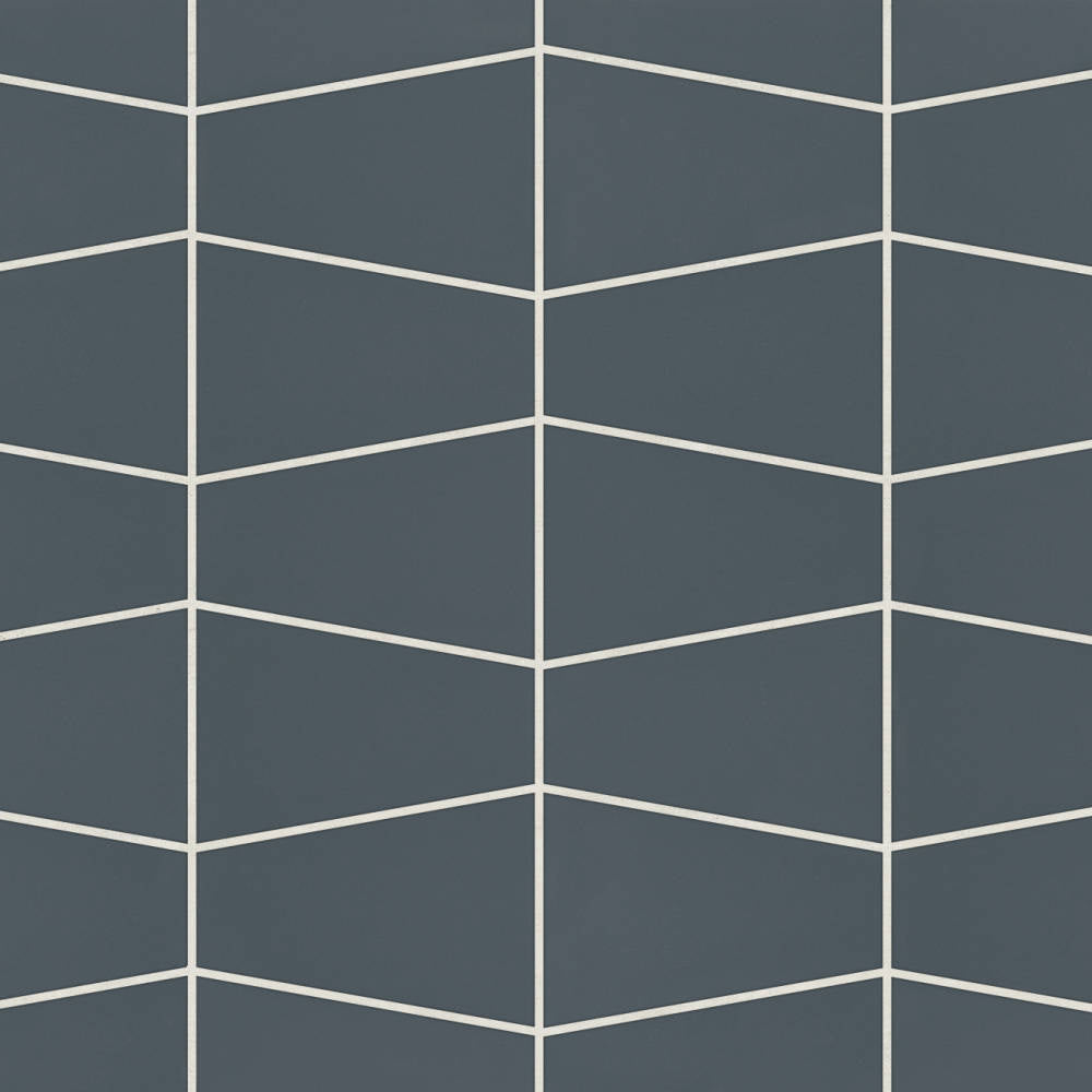 Marin Trapezoid Matte Porcelain Mosaic in Aloe Green