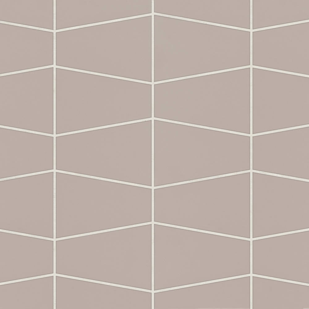Marin Trapezoid Matte Porcelain Mosaic in Aloe Green