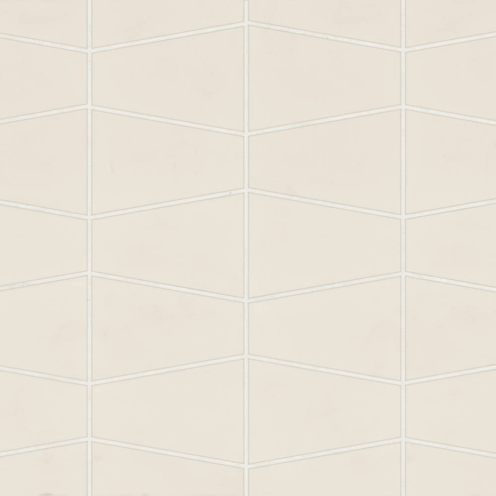 Marin Trapezoid Matte Porcelain Mosaic in Aloe Green
