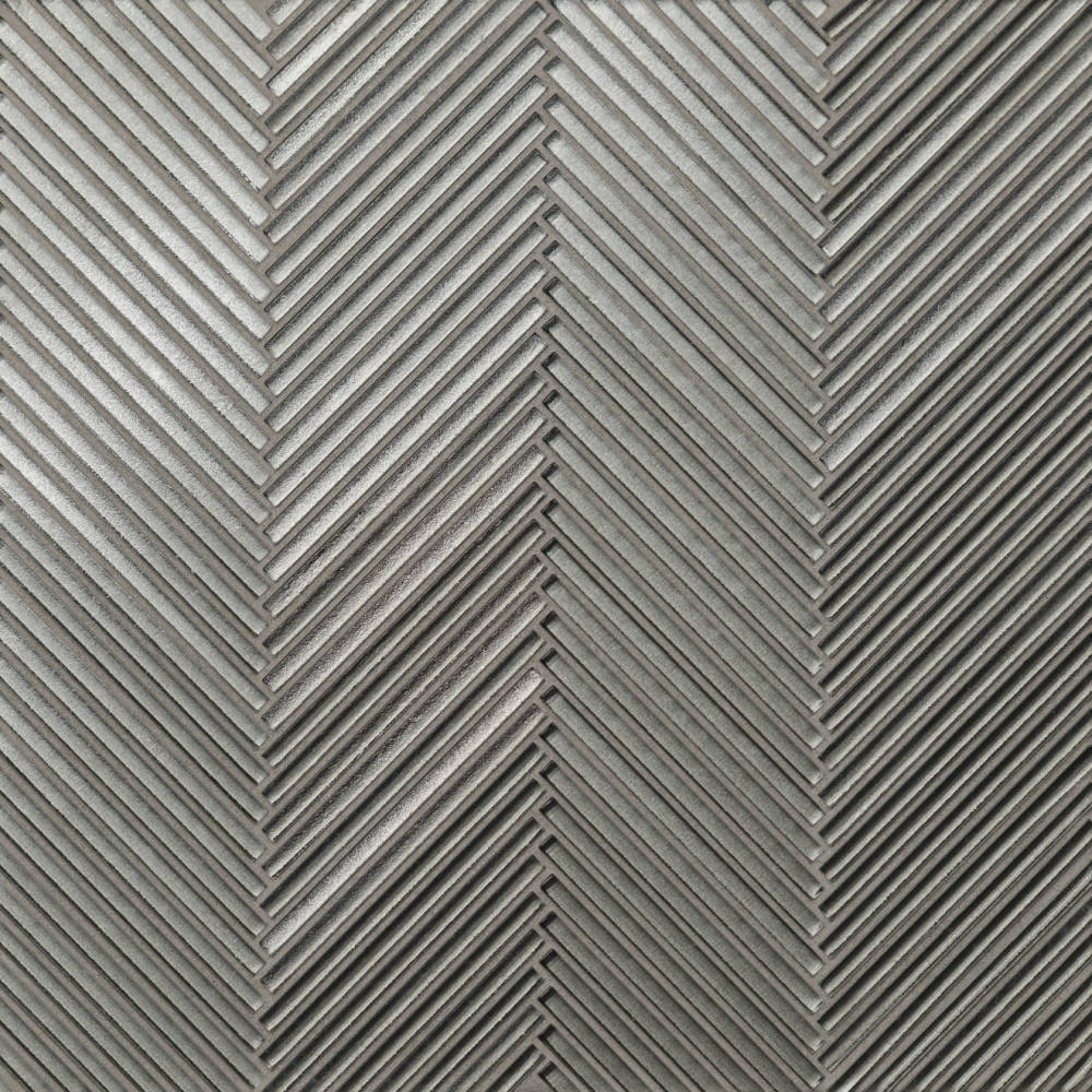 Kaikos Skinny Chevron Glass Mosaic in Blue