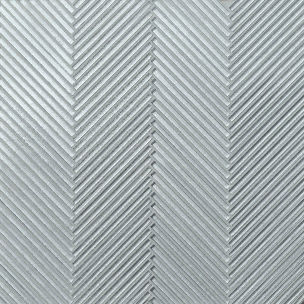 Kaikos Skinny Chevron Glass Mosaic in Blue