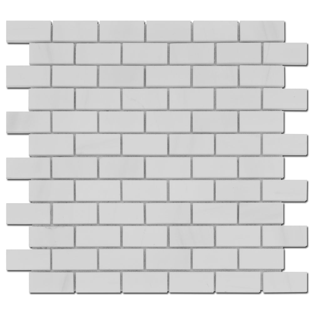 1X2 Bianco Venato Brick Honed