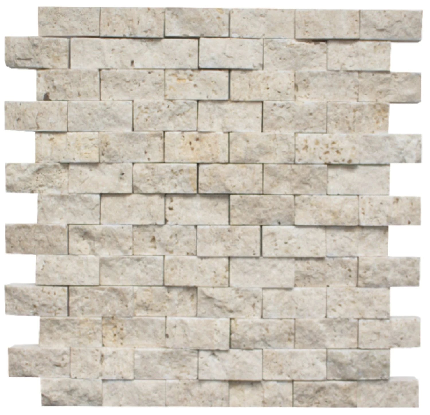 1X2 Brick Splitface Ivory/Beige