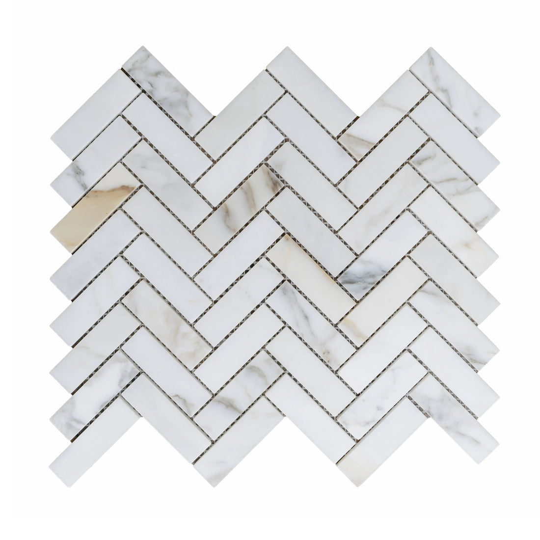 1X3 Herringbone Calacatta Gold Honed