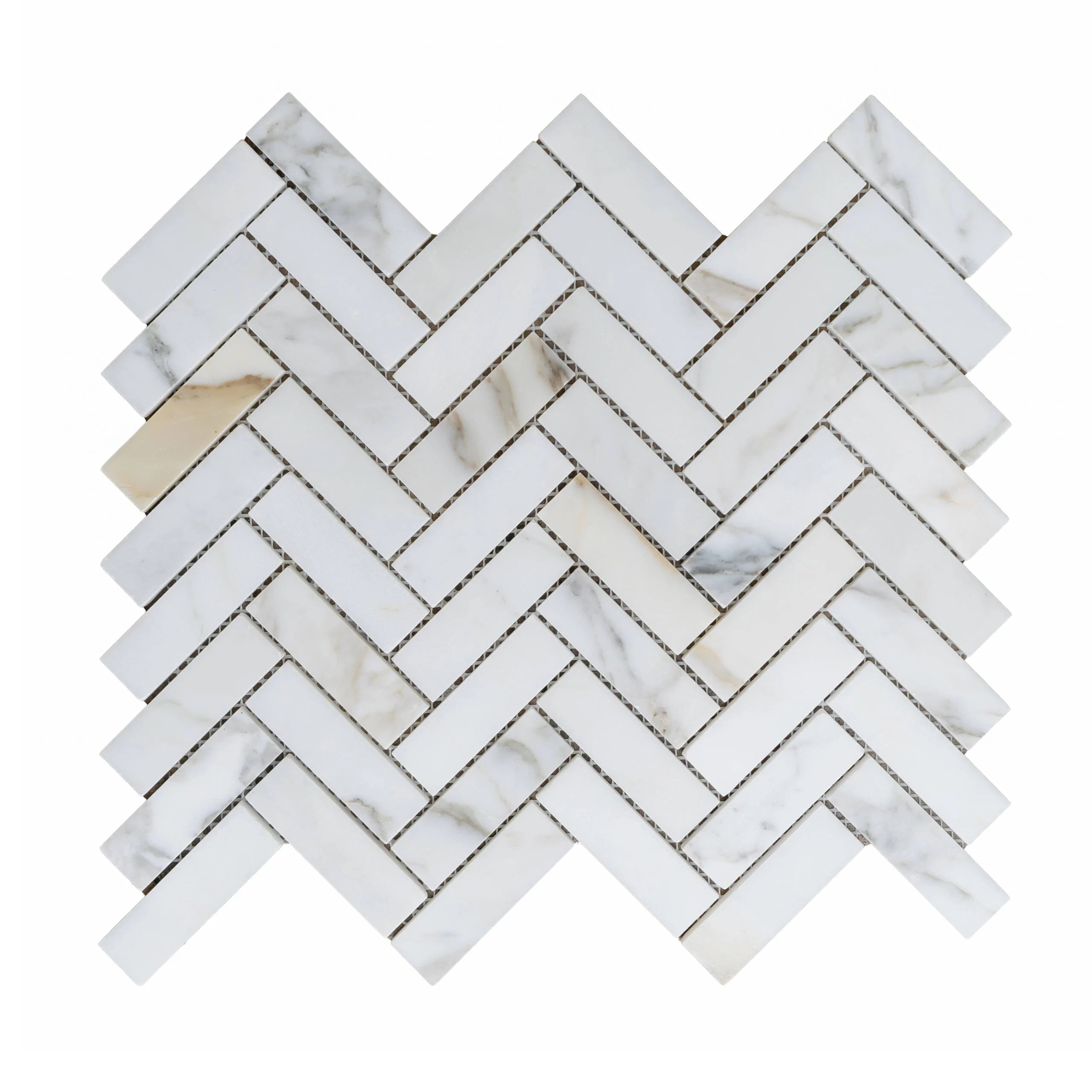 1X3 Herringbone Calacatta Gold Honed