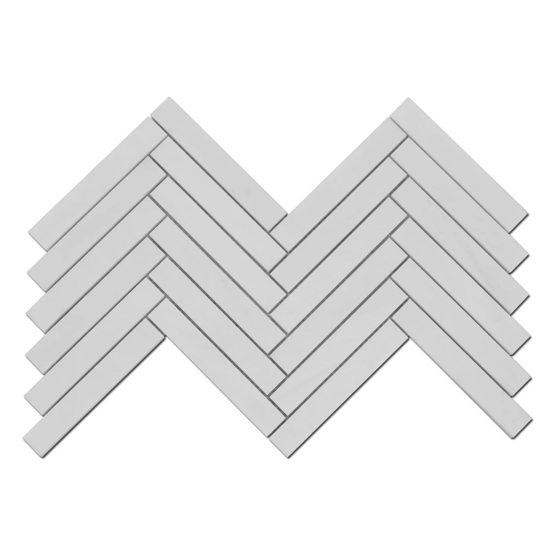 1×6 Bianco Venato Herringbone Honed