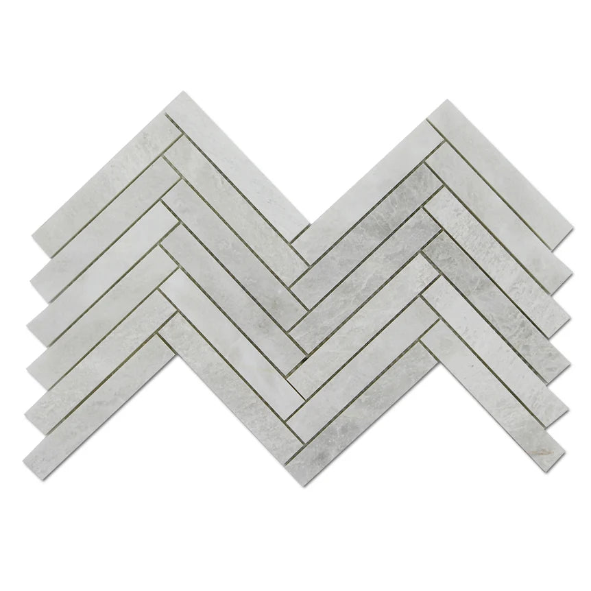 1×6 Iceberg Herringbone Honed