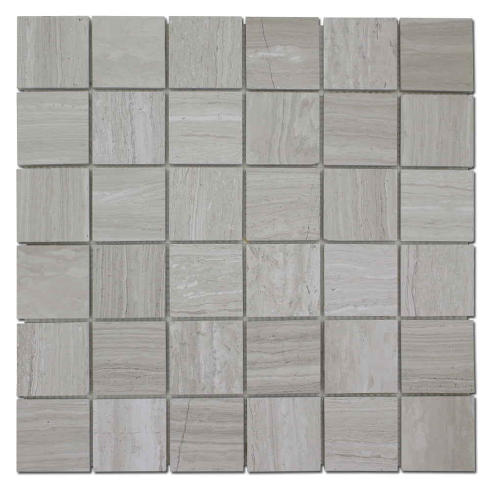 2X2 Wooden White Honed
