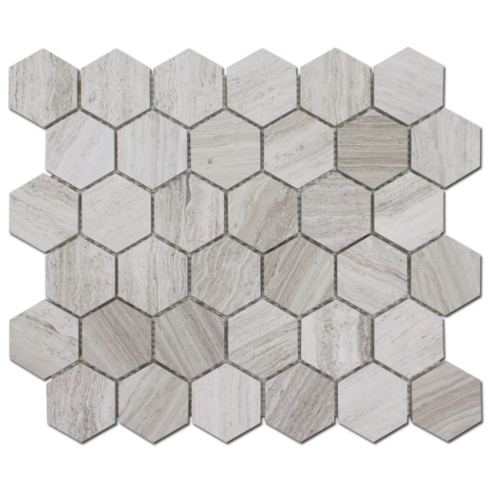 2″ Wooden White Honeycomb Honed