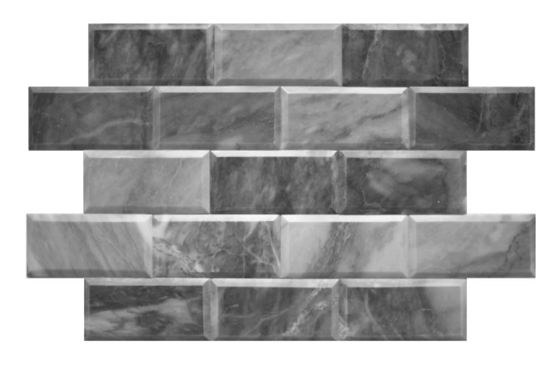 3X6 Bardiglio Polished & Deep