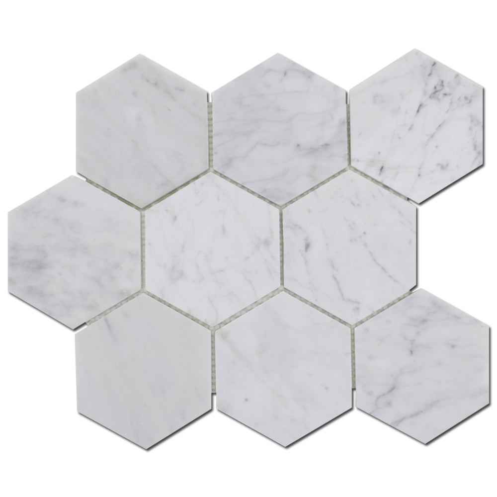 4″ Carrara Honeycomb Honed