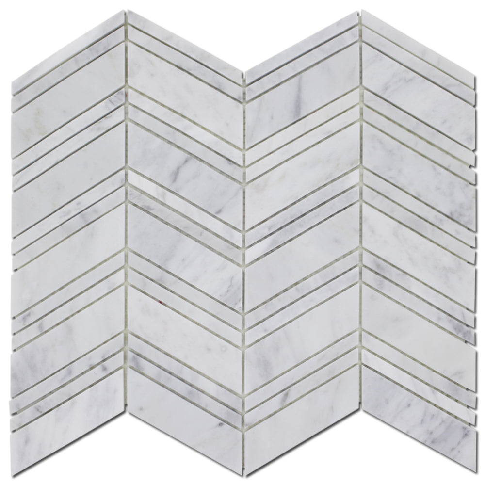 Carrara Chevron Honed