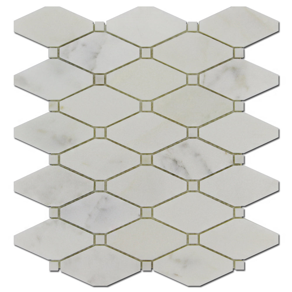 Clipped Diamond Calacatta Oliva w/Calacatta Polished