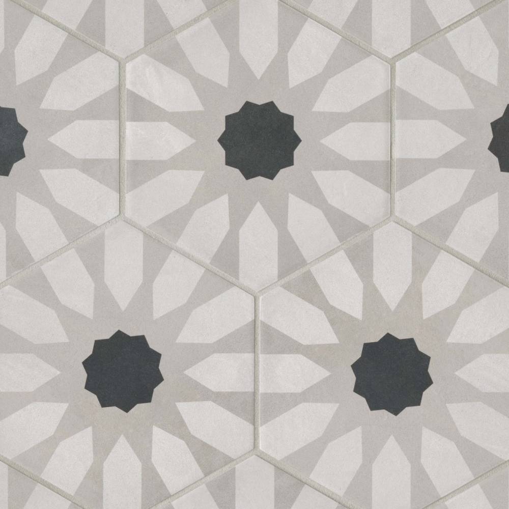 Allora 8.5" x 10" Hexagon Matte Porcelain Tile