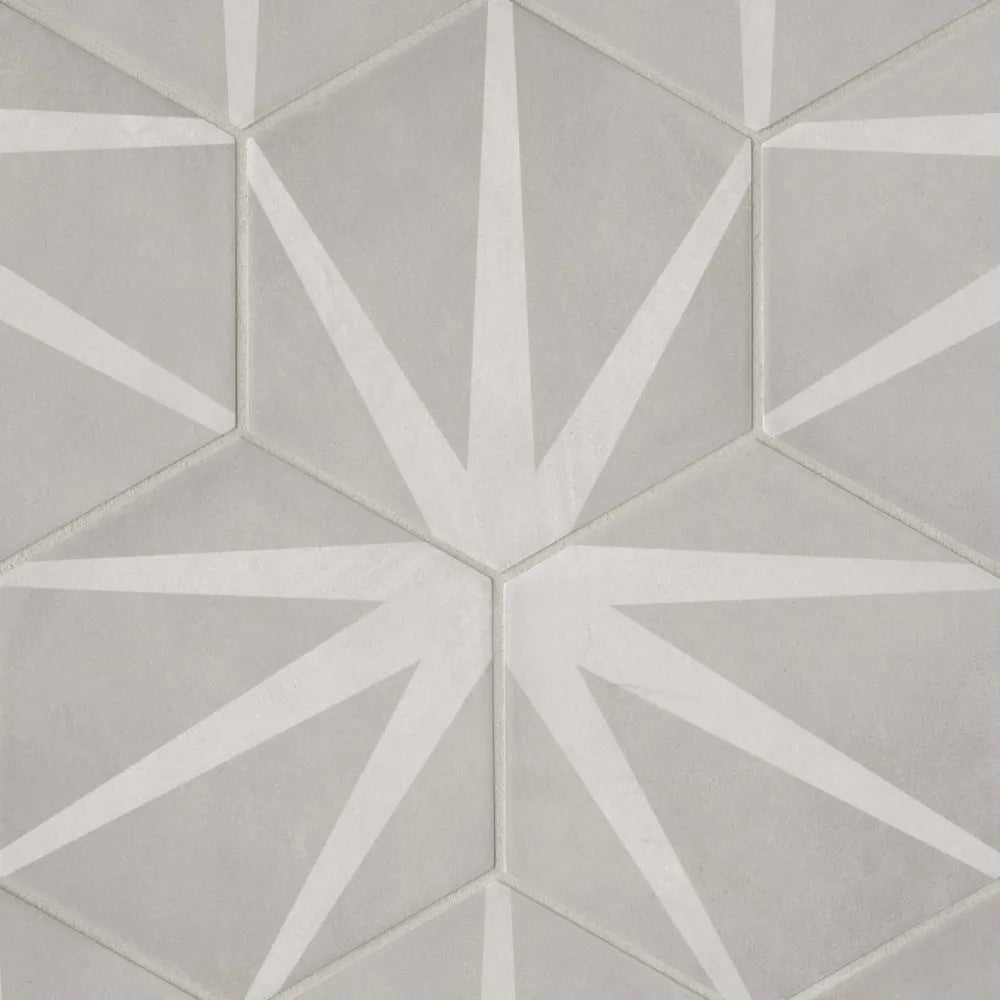 Allora 7.5" x 12.75" Rhomboid Matte Porcelain Tile in Solid White