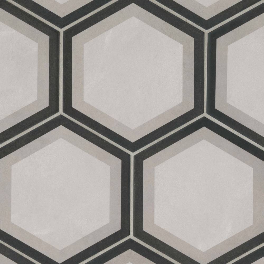 Allora 8.5" x 10" Hexagon Matte Porcelain Tile