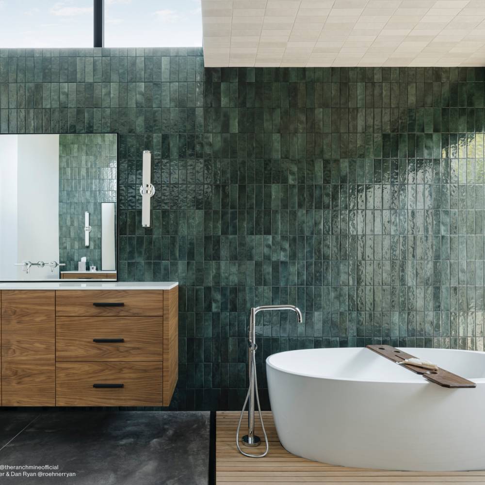 Cloé Ceramic Tile in Green
