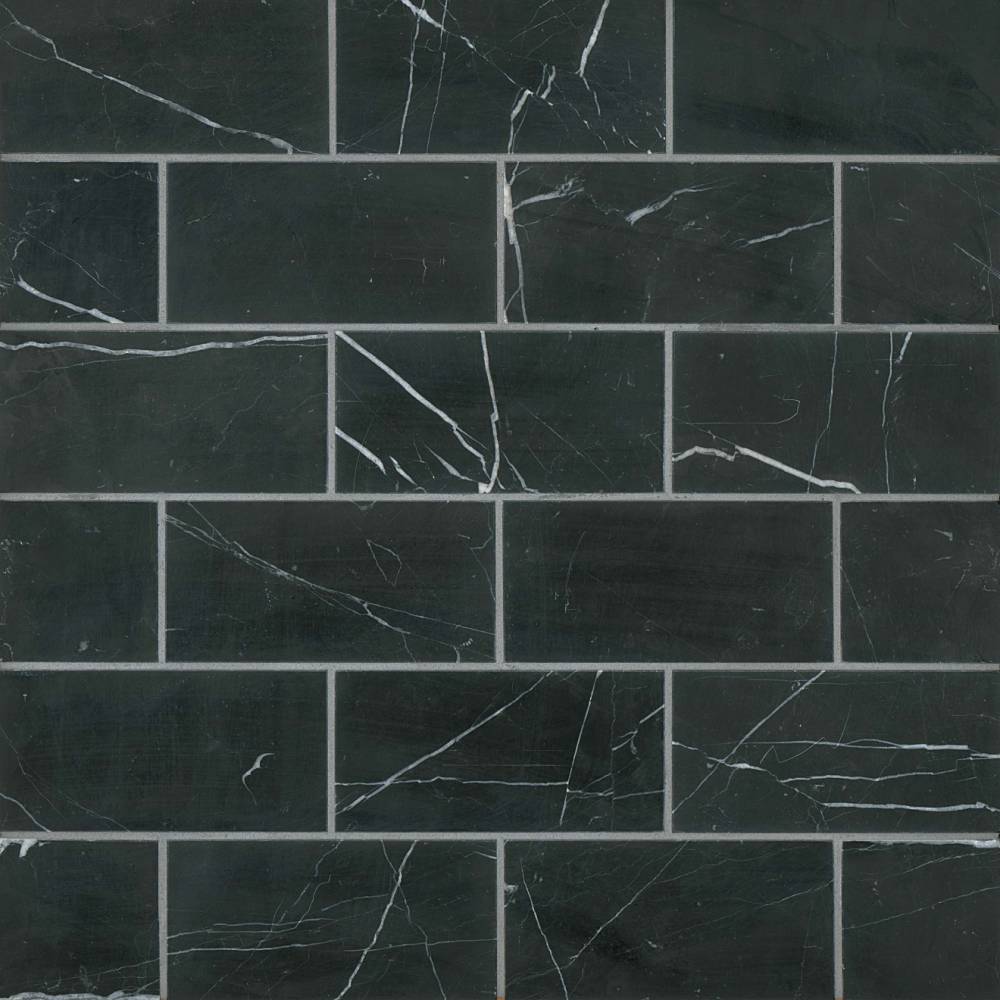 Ferrara 3" x 6" Honed Marble Tile in Argento