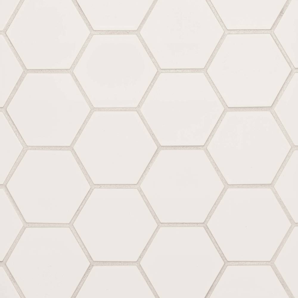 Hedron 4" x 5" Glossy Ceramic Flat Wall Tile in Metallic