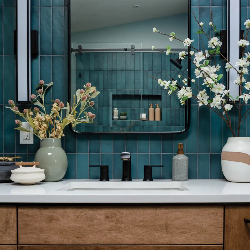 Makoto 2.5" x 10" Matte Ceramic Wall Tile in Midori Green