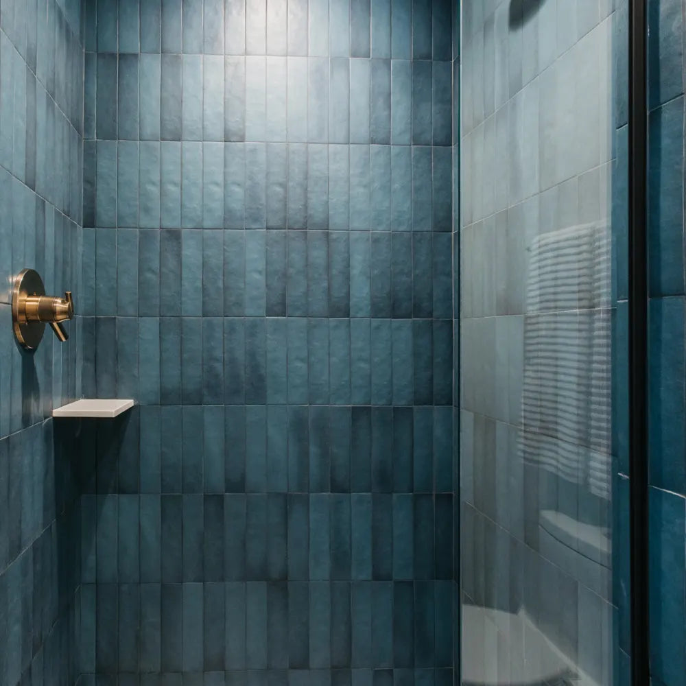 Makoto 2.5" x 10" Matte Ceramic Wall Tile in Midori Green
