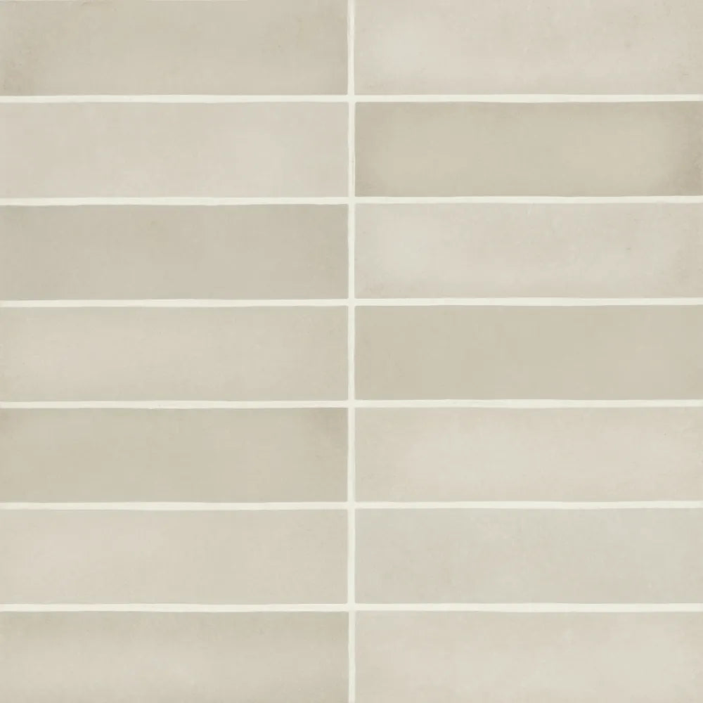 Makoto 2.5" x 10" Matte Ceramic Wall Tile in Shoji White