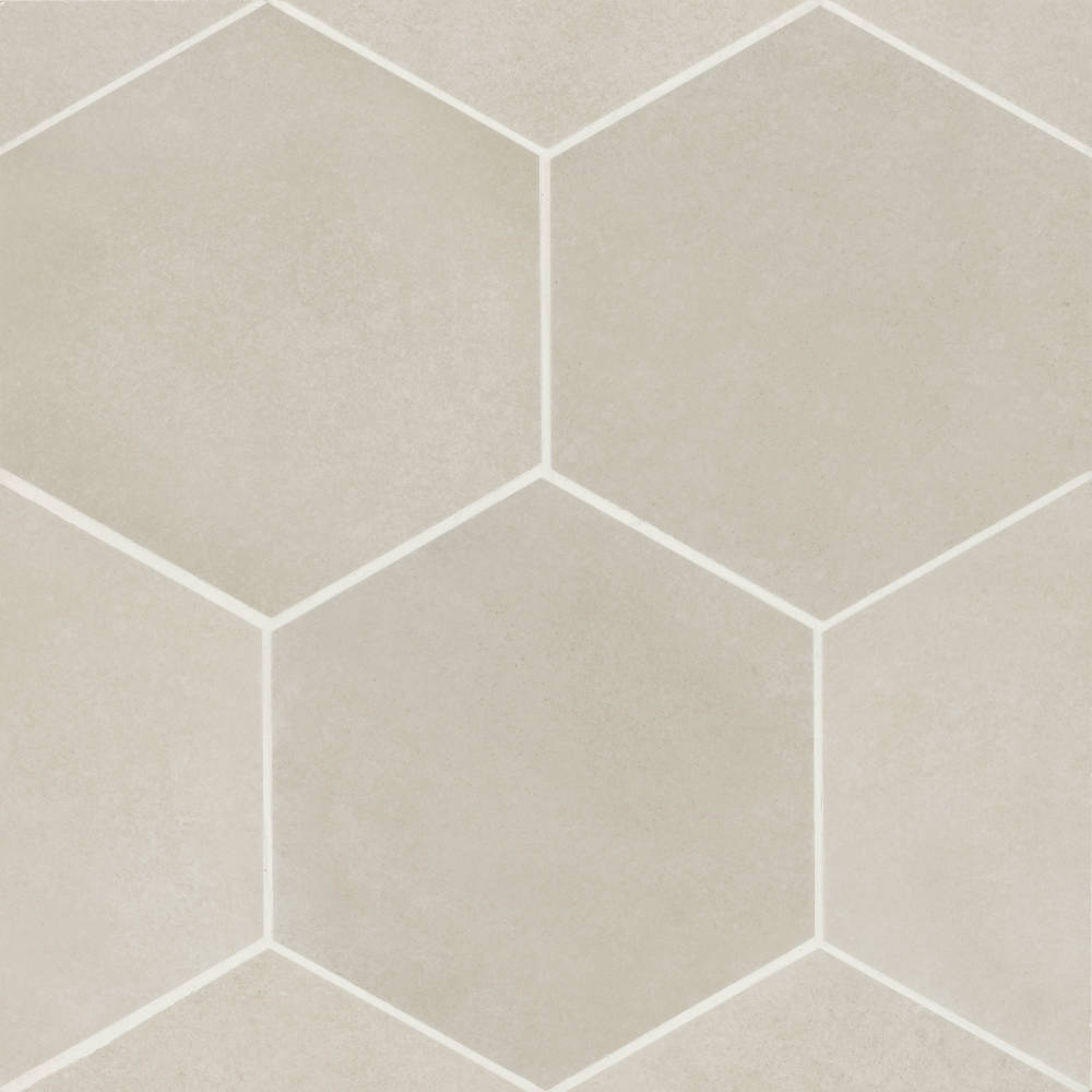 Makoto 10" x 11.5" Hexagon Matte Porcelain Tile in Kuroi Black