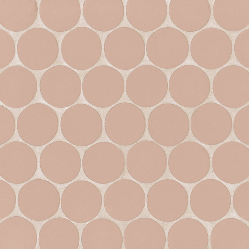 Makoto 2" Round Matte Porcelain Mosaic Tile in Arashi Blue