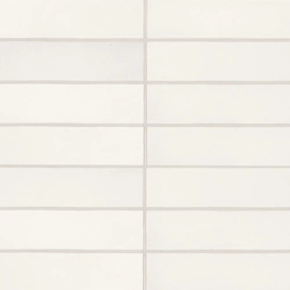 Makoto 2.5" x 10" Matte Ceramic Wall Tile in Shoji White