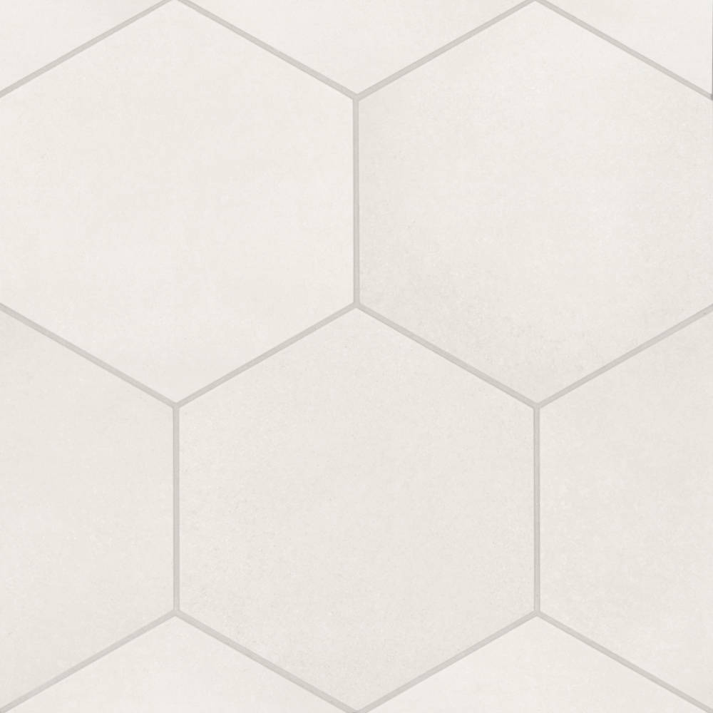 Makoto 10" x 11.5" Hexagon Matte Porcelain Tile in Kuroi Black