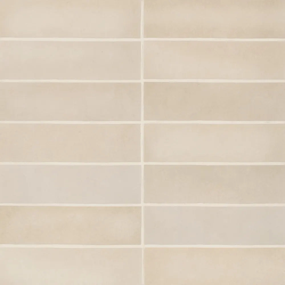 Makoto 2.5" x 10" Matte Ceramic Wall Tile in Shoji White