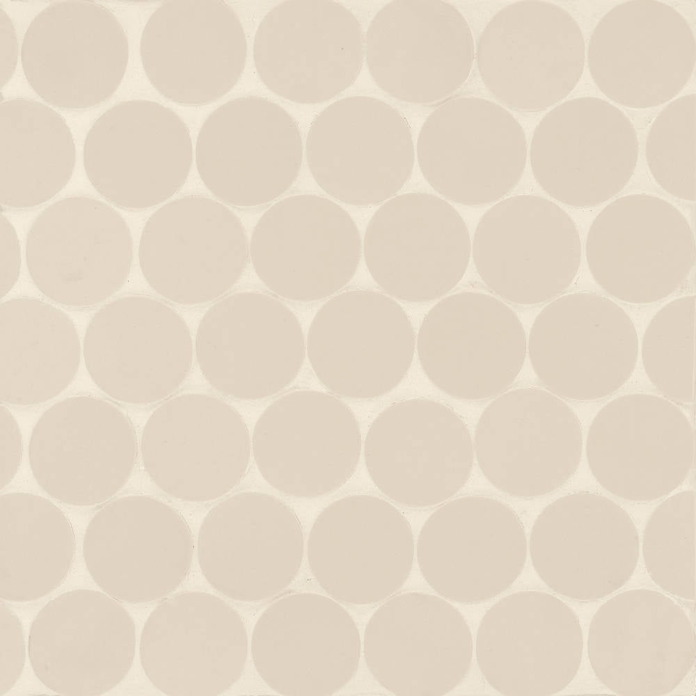 Makoto 2" Round Matte Porcelain Mosaic Tile in Arashi Blue