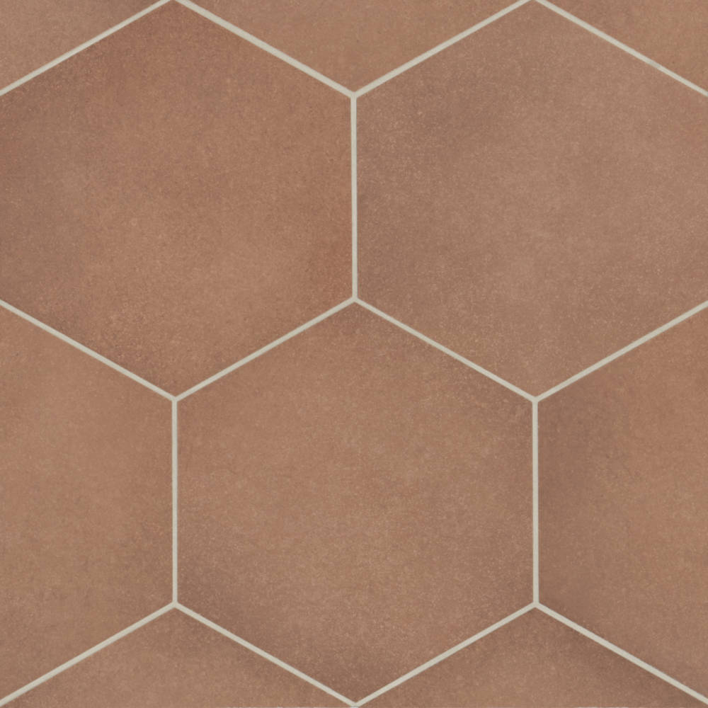Makoto 10" x 11.5" Hexagon Matte Porcelain Tile in Kuroi Black