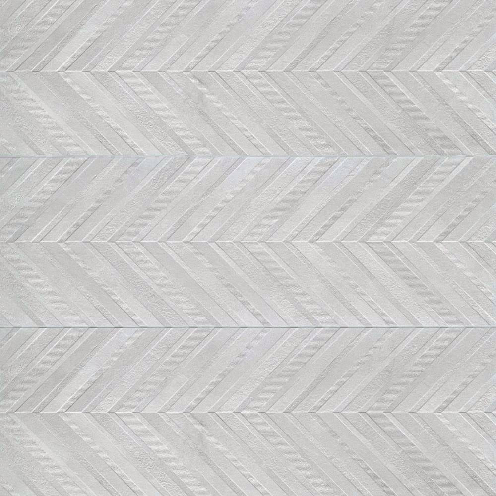 Textuality 16" x 47" Wall Tile in Grey