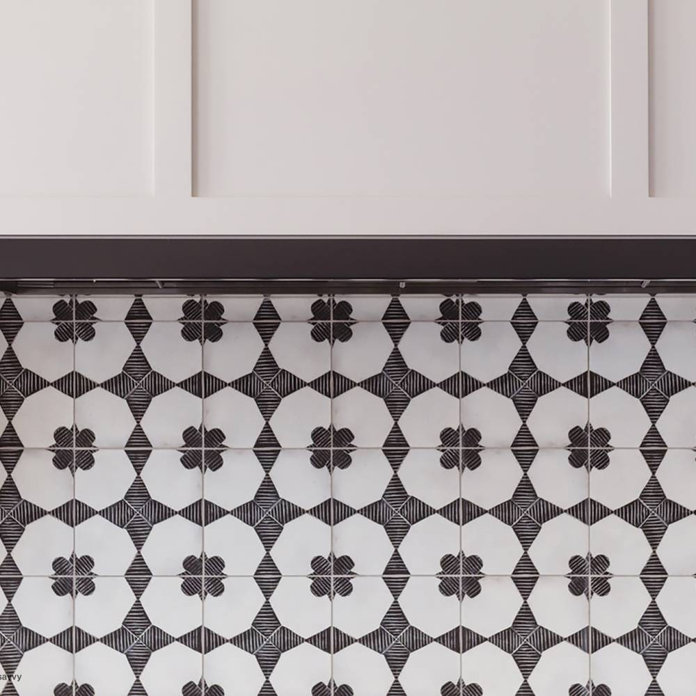 Enchante 8" x 8" Matte Porcelain Decorative Tile in Moderno