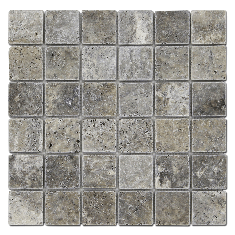 2X2 Silver Trav Tumbled