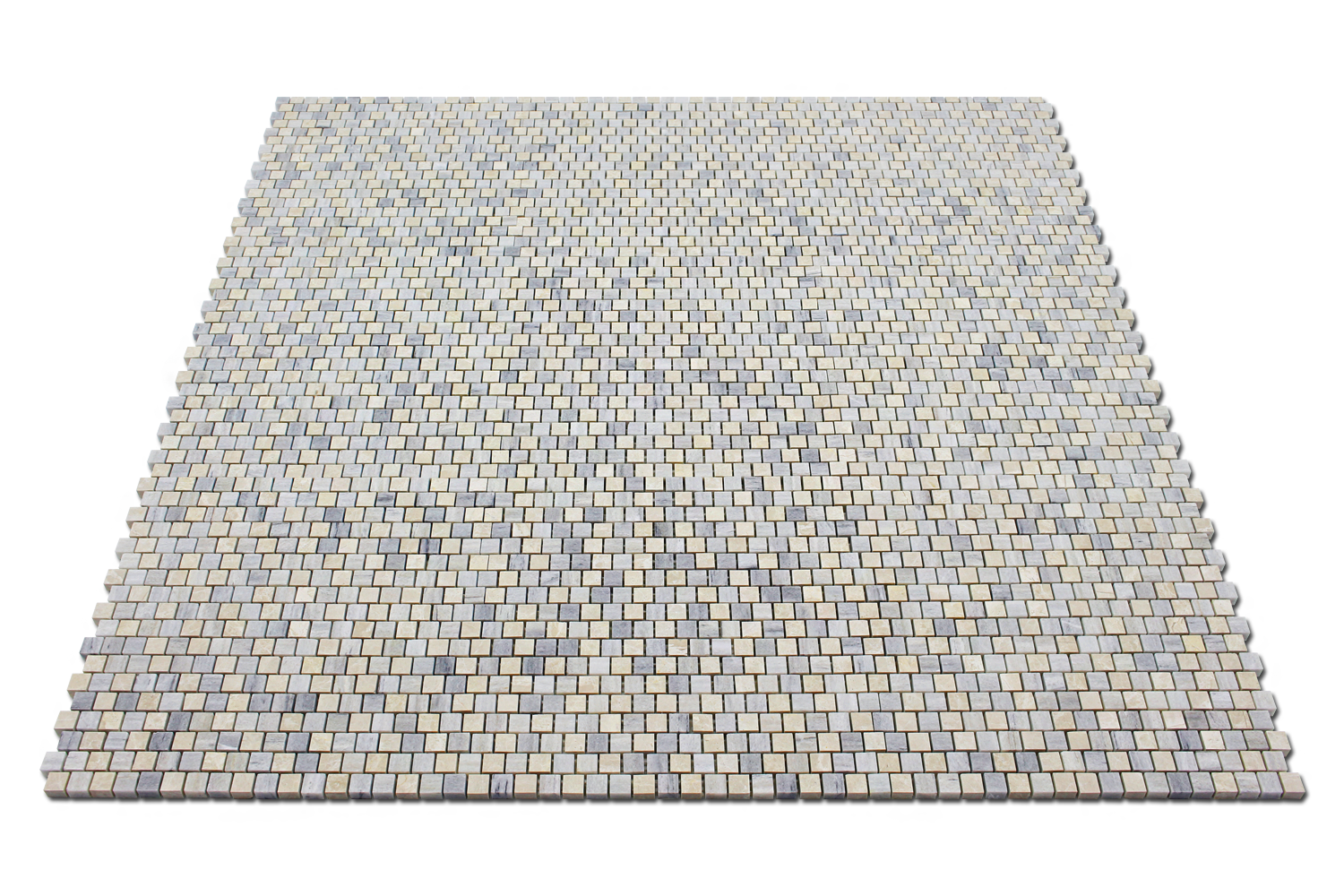 Solto White 5/8x5/8 Offset Bluette Mosaic